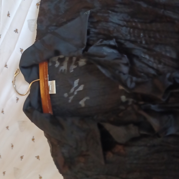 Black sheer evening top - Picture 5 of 11